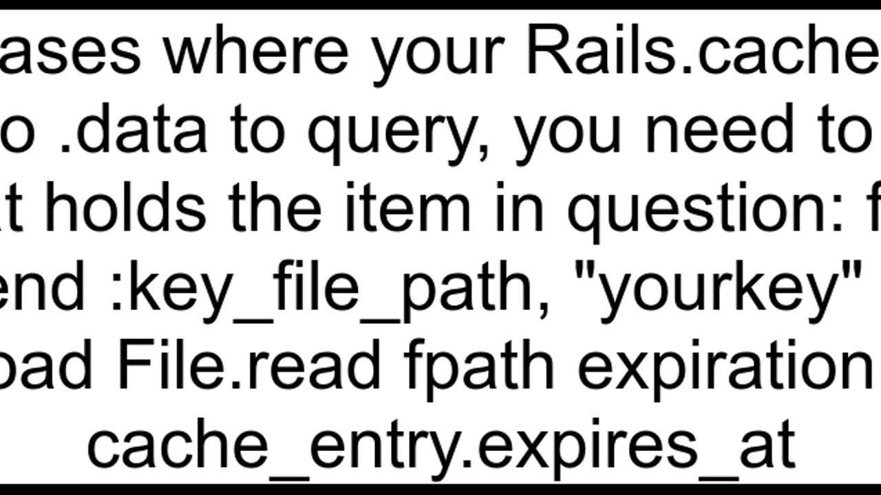 checking ttl for Railscache object