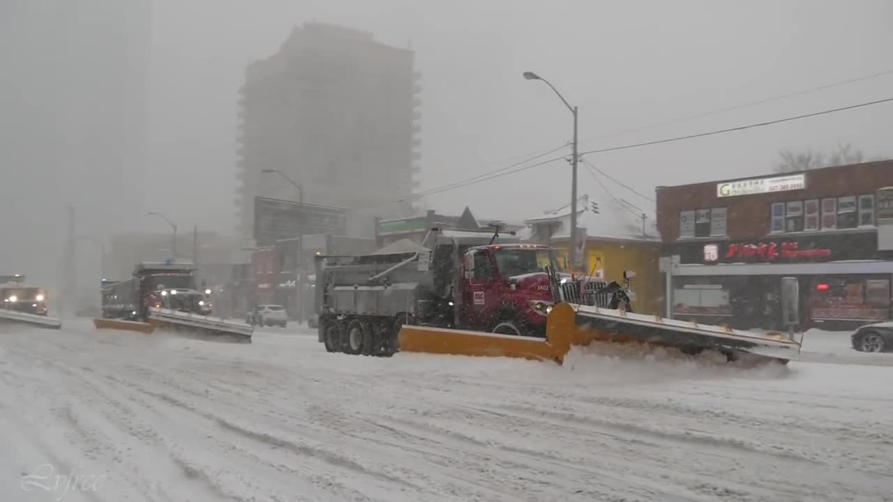 Winter Snow Storm in Toronto CANADA