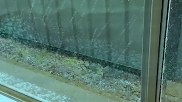 Australia! Snow ice hail the size of a rock in Canberra! People are hiding in basements!