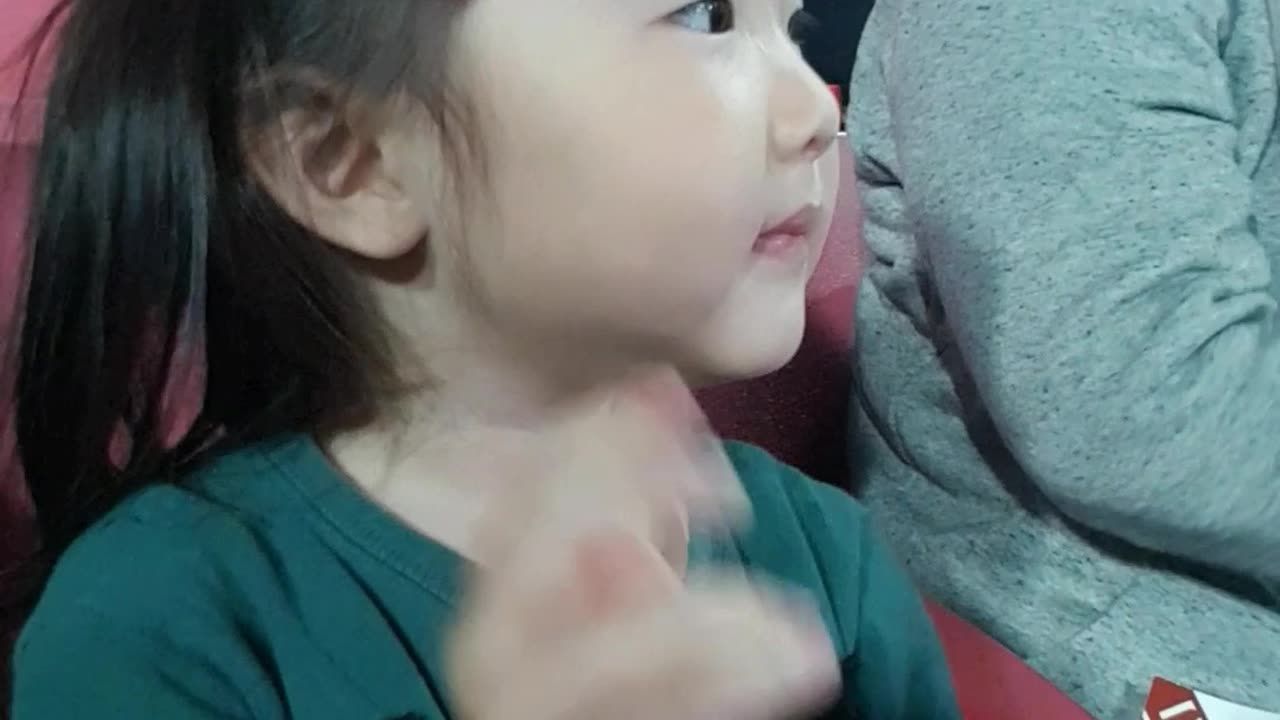 My baby cheering