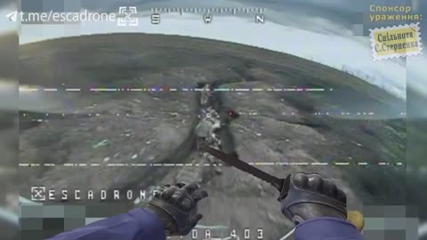 Ukrainian Kamikaze Drone Smashes Straight into Russian Soldiers