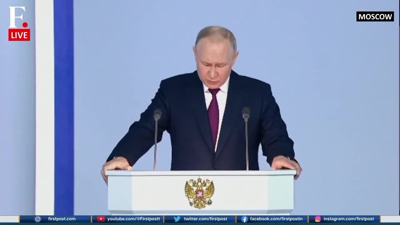 Vladimir Putin's First Address to Russia's Federal Assembly Since Ukraine War Broke Out