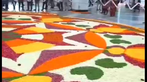 Flower rangoli