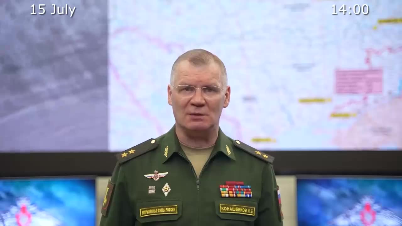 Russian Defence Ministry report on the progress of the special military operation (15 July 2023)