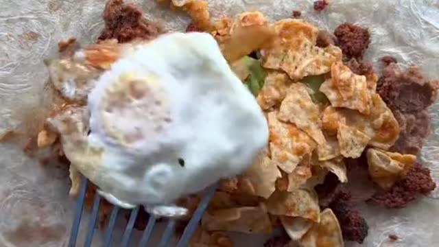 Chilaquiles breakfast burrito