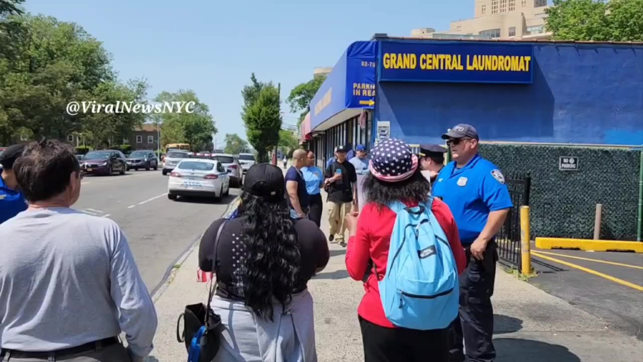 Par Central Motor Inn in Queens, NY , protesters rally outside due to the hotel housing migrants