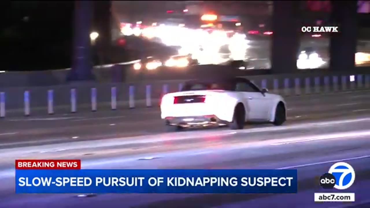 Kidnapping suspect arrested after slow-speed chase through LA, OC