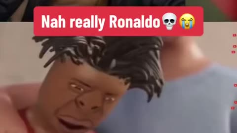 Ishowspeed watching the animation of his meeting with Ronaldo