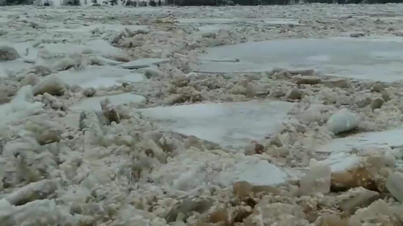 Ice Drift On The Northern Dvina River In The Arkhangelsk Region, Russia | April 25,2024