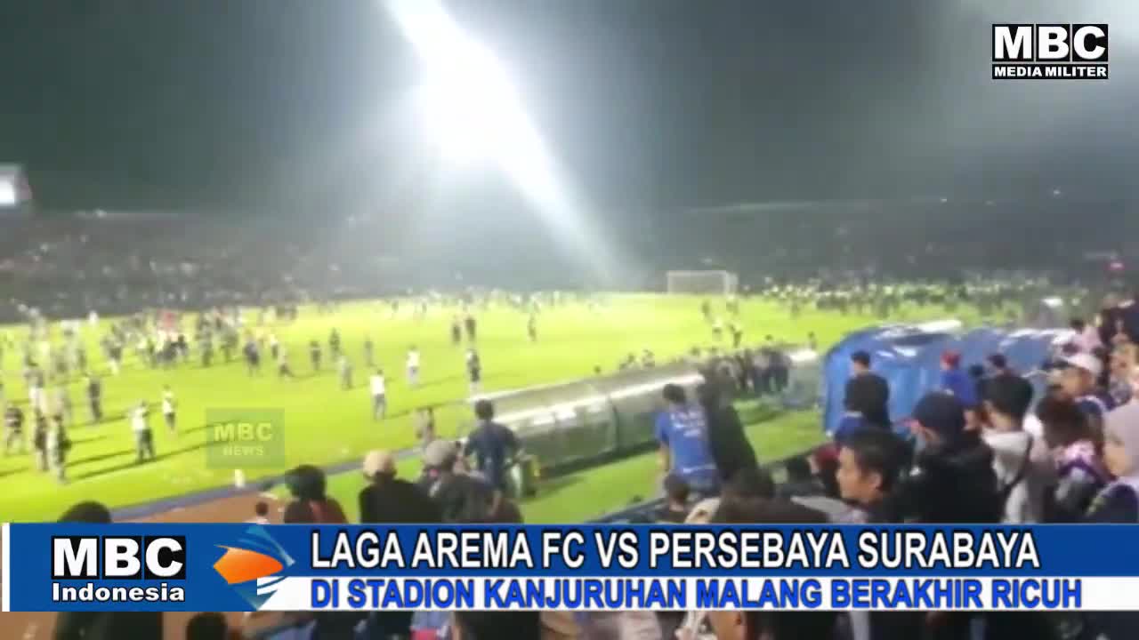 Laga Arema fc vs persabaya surabaya berahir ricuh