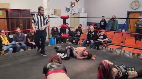 Leah Sparks and Eva Barnes vs Jessika Black and Melanie Havok 123 Pro Wrestling World So Cold