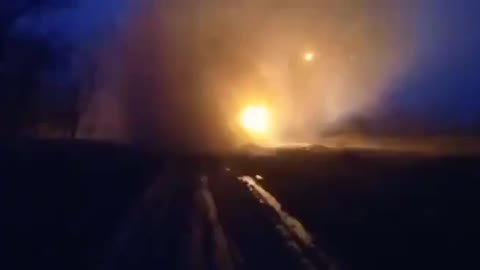 Ukraine War - DPR MLRS firing on the fortified area