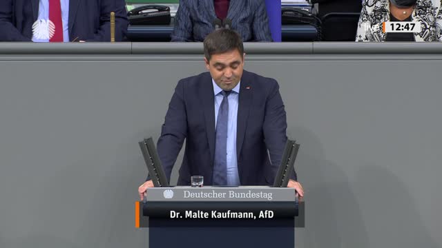 Dr. Malte Kaufmann Rede vom 01.12.2022 - Transatlantisches Wirtschafts- und Handelsabkommen (CETA)