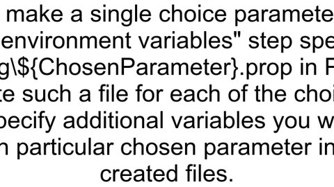 Is there a way to set multiple parameters with one choice in jenkins