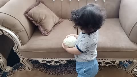 Farhan plays with kale instead of balls