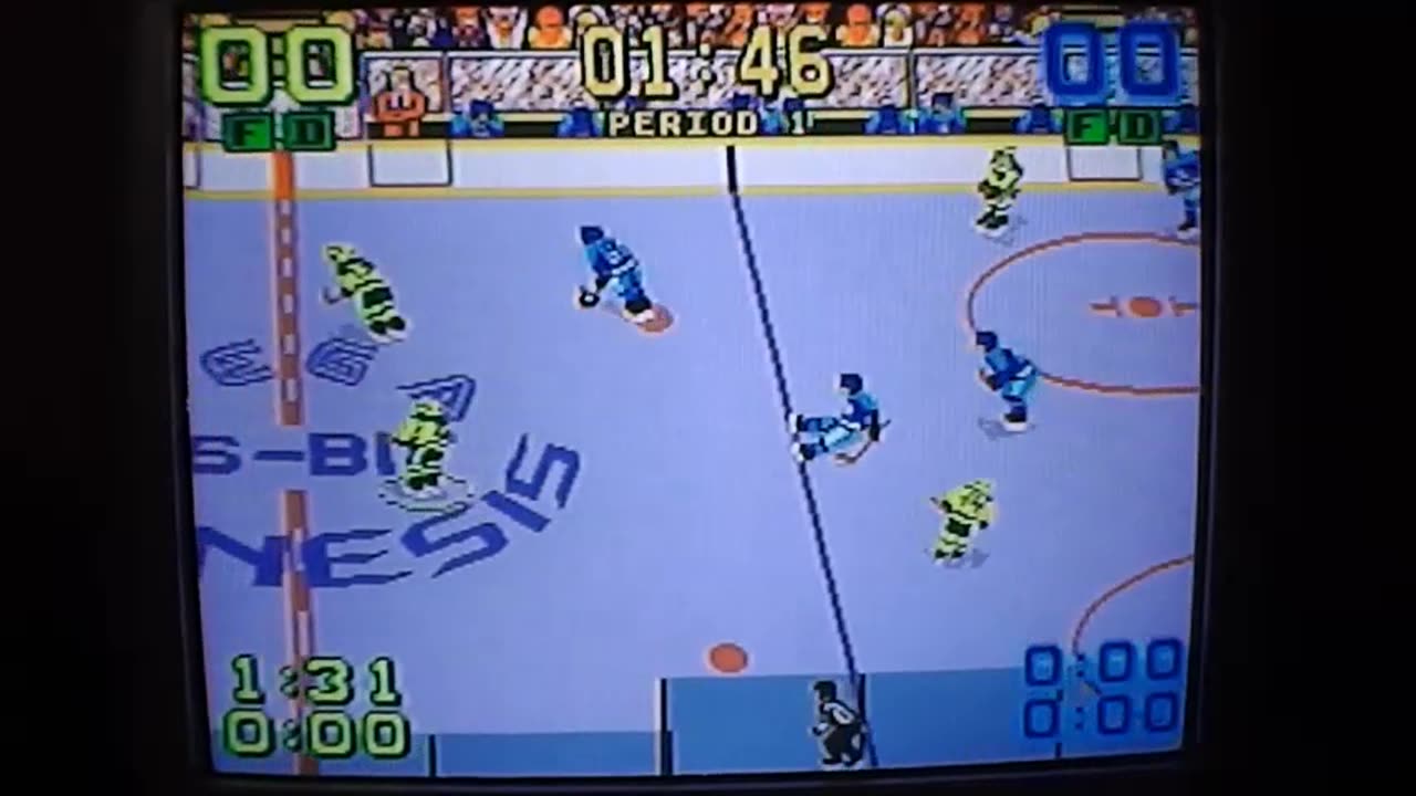 Vancouver vs St Louis Semi Finals Mario Lemieux Hockey Sega Genesis