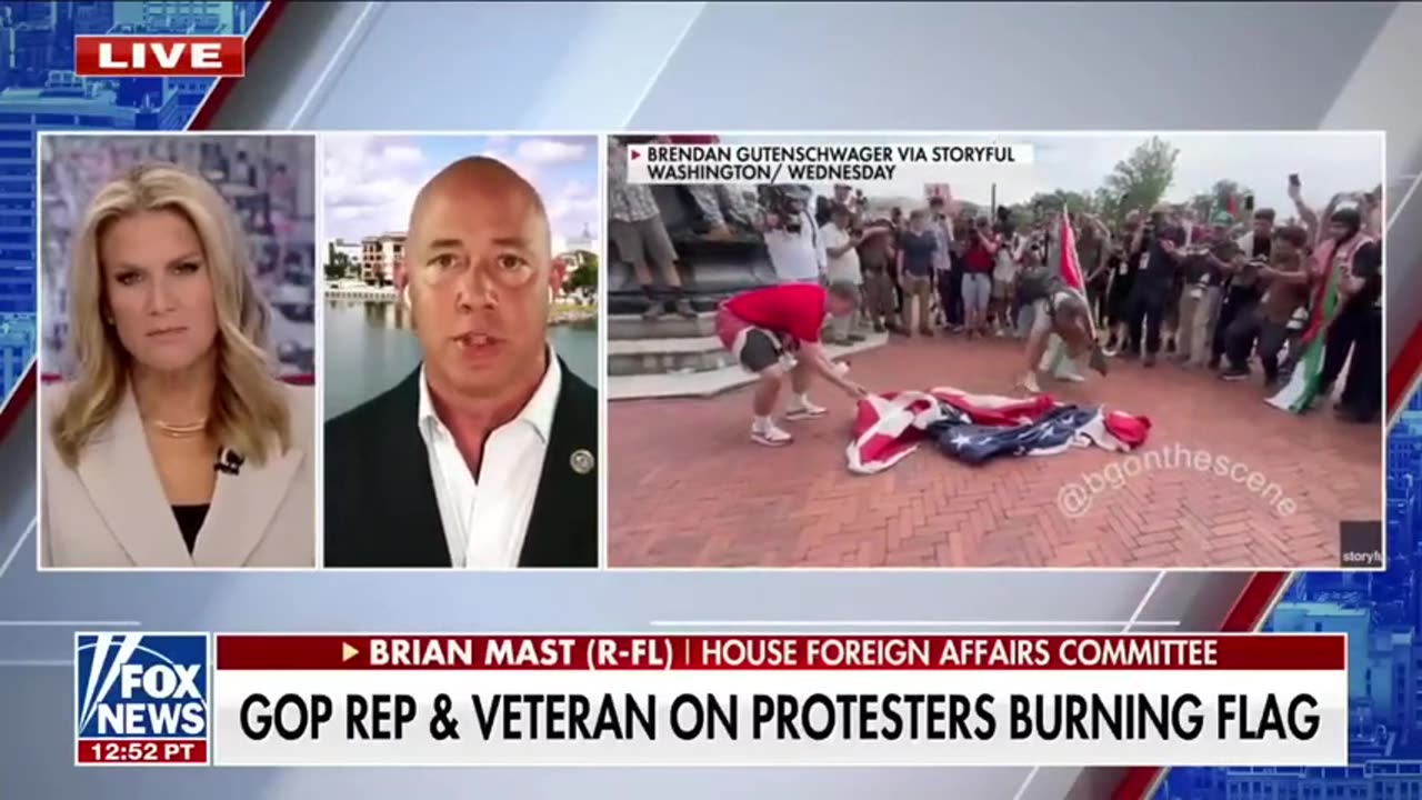 Rep Brian Mast Exposes Unions Supporting Flag Burning Rallies