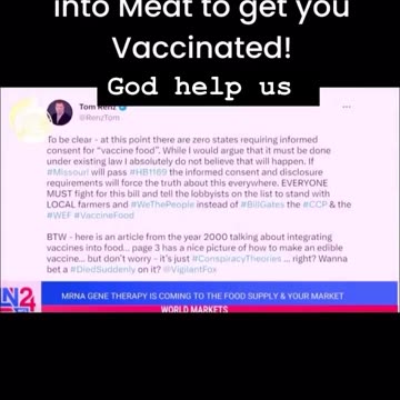 “Several states have confirmed they will be using mRNA vaccines on their livestock”