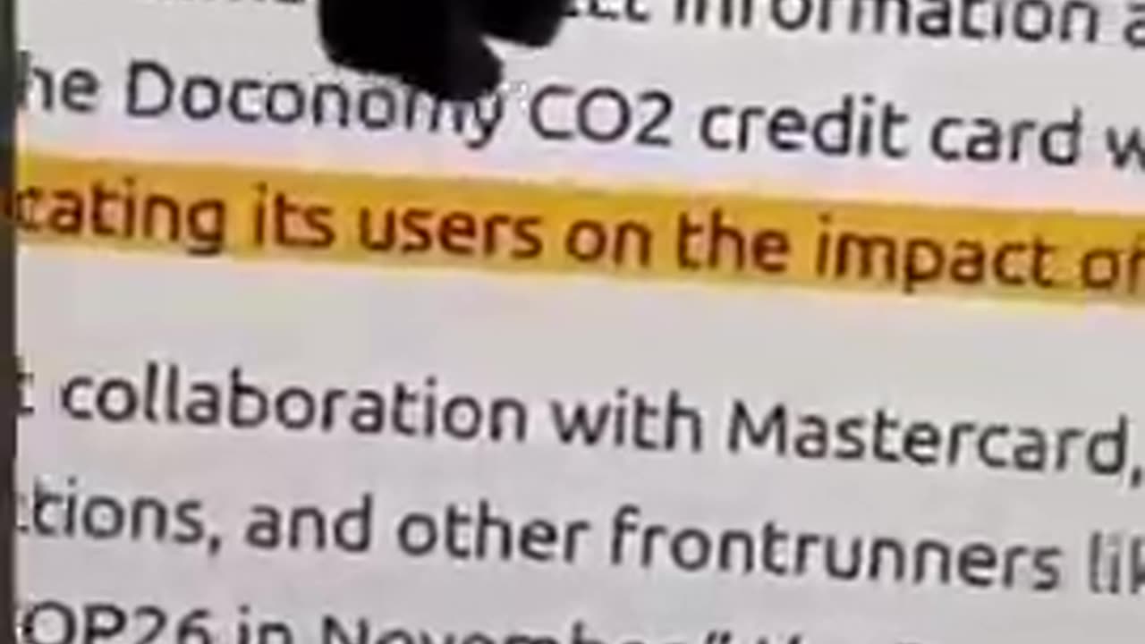 Reminder - MasterCard and the United Nations have joined forces to produce a credit card that measur
