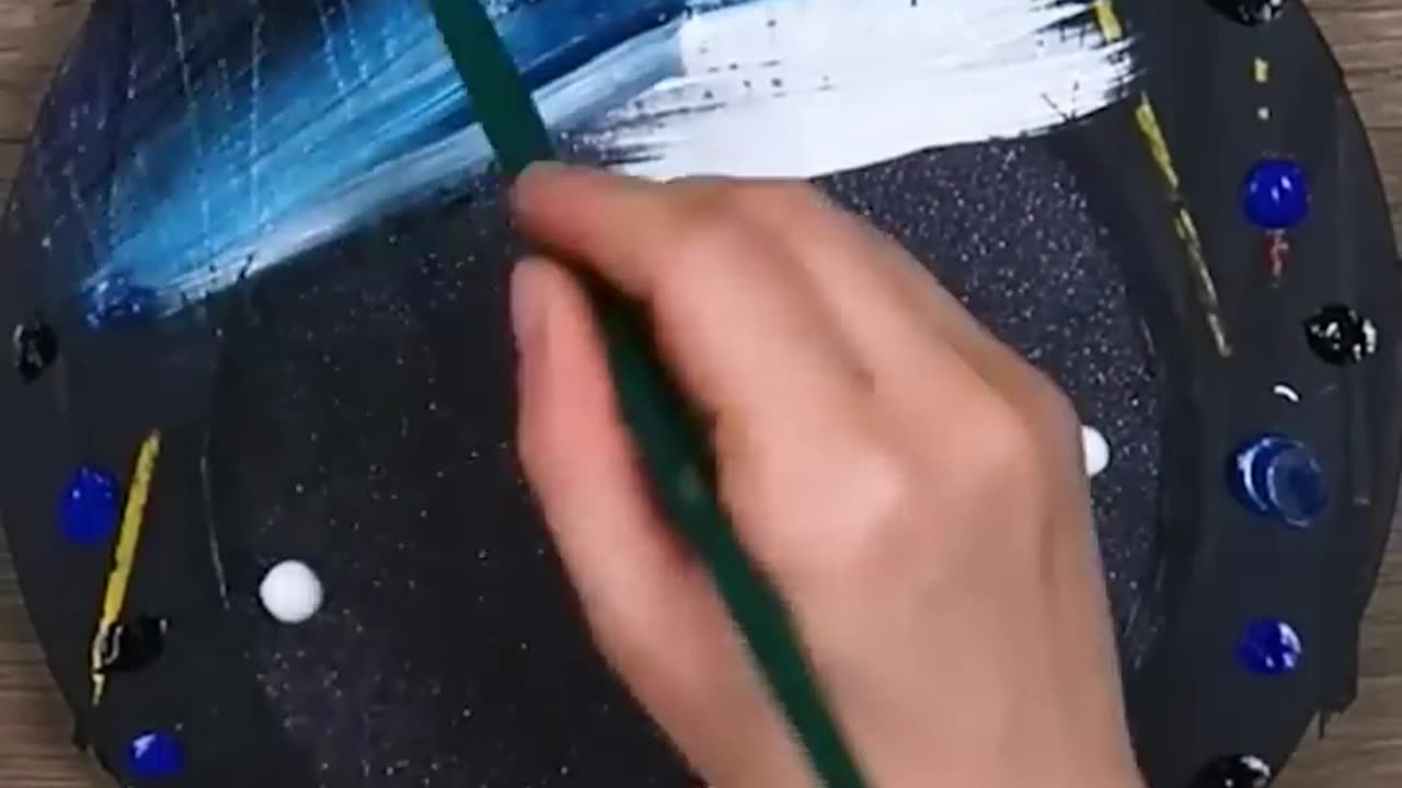 Starry Night 🌌🎨 - Acrylic Painting Time-Lapse