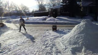 Throwing Water into the Air at Minus 34