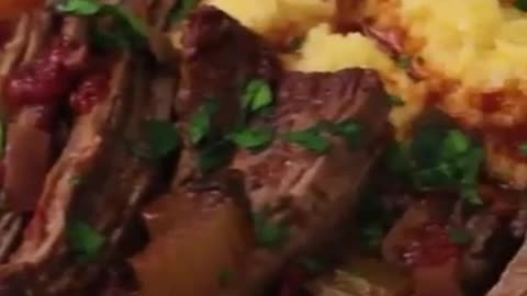 Mutton steak cooking