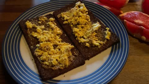 Pumpernickel Mustard Butter Mayo Egg Yolks Raw Cow Milk Pink Grapefruit and Tobacco