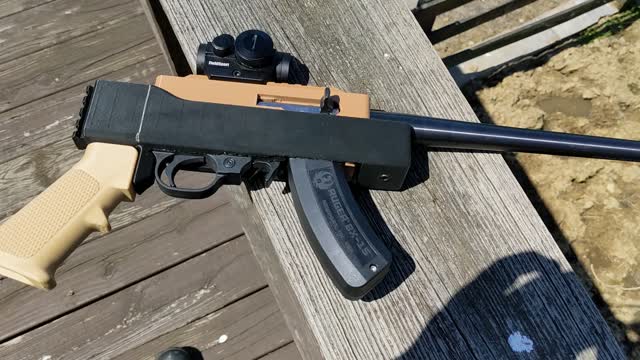 Test firing a 3d printed 10/22