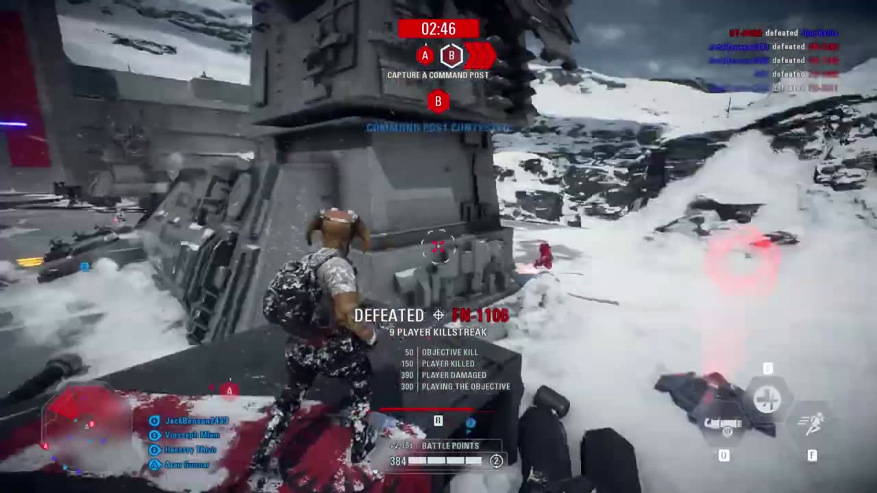 SWBF2: Instant Action Mission (Attack) Resistance Starkiller Base Gameplay