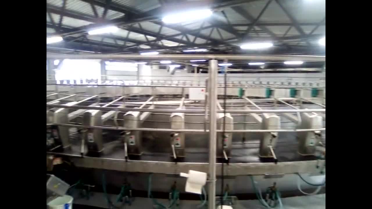 Centrifuge for squeezing milk from cows.