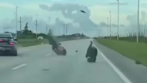 Bike floating accident