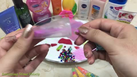 Mixing Random Things into Fluffy Slime! Most Satisfying Slime Video