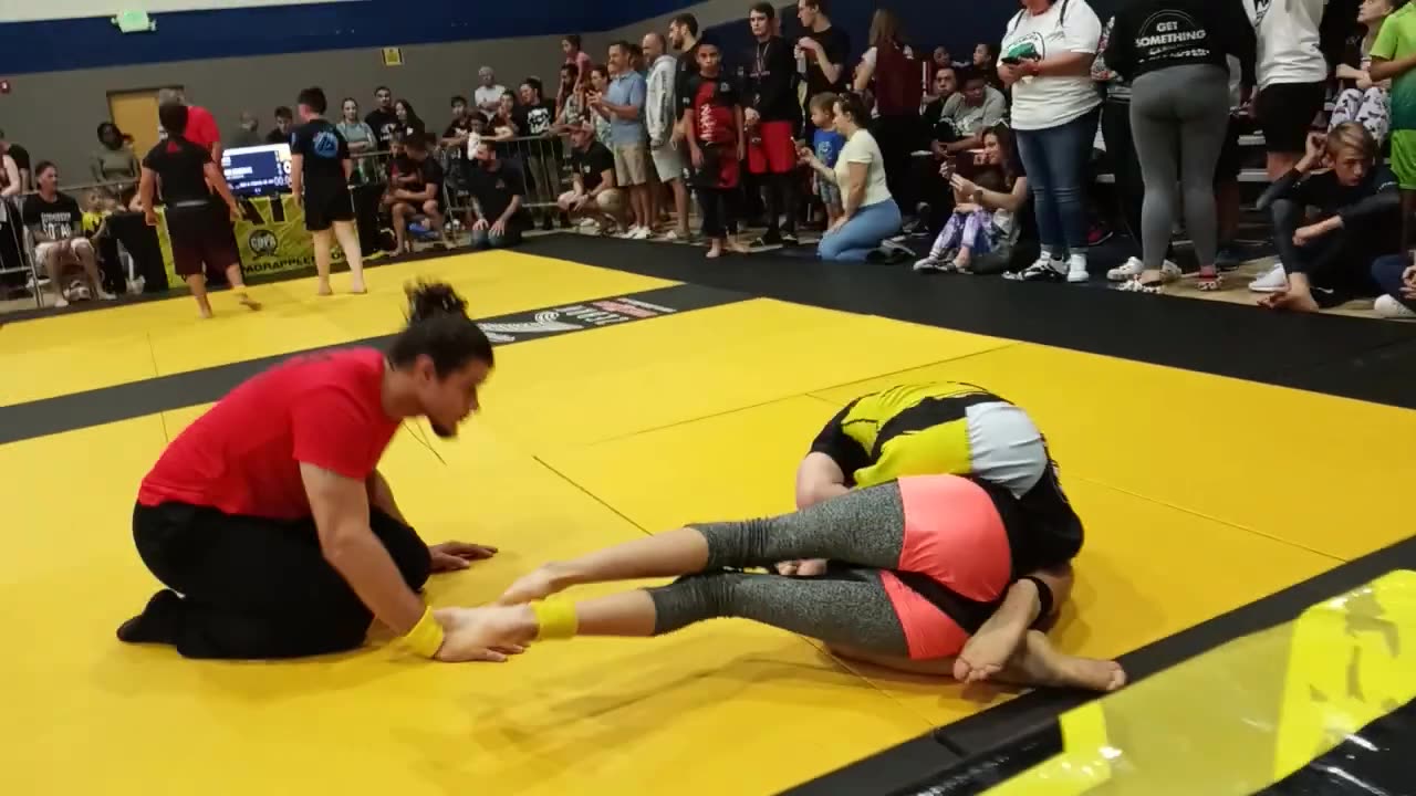 Girl Grapples Boy