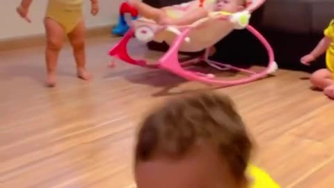 Cute babies doing cute