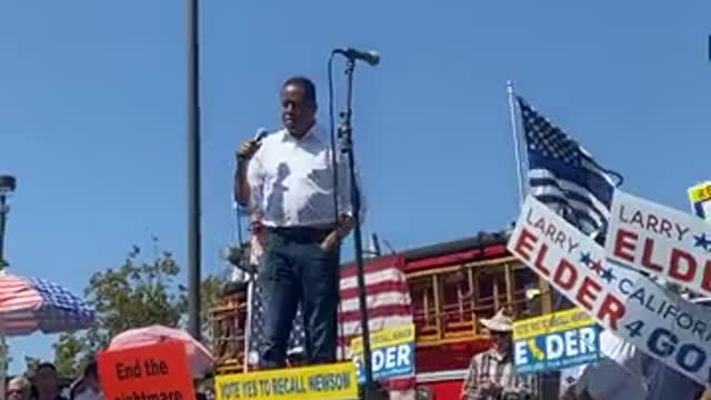 Back 2 Facts captures Larry Elder's campaign speech