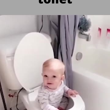 baby in the toilet