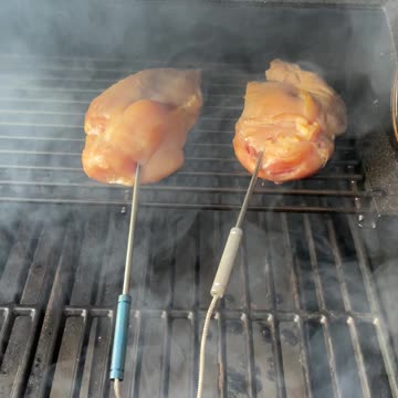 Pit boss smoking chicken boobs