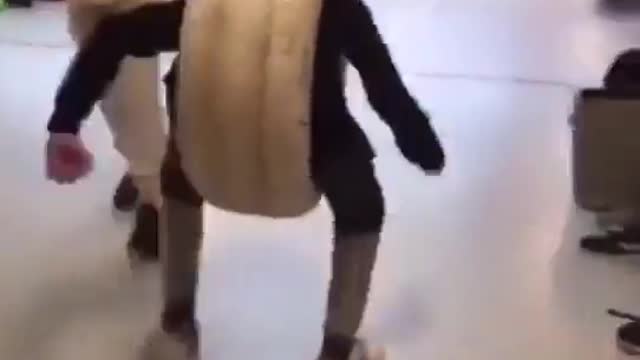 Man in a car wheel, rubber