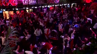 England fans burst with joy after semi-final win