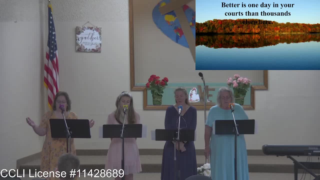 Moose Creek Baptist Church Sing “Better is One Day” During Service 7-31-2022
