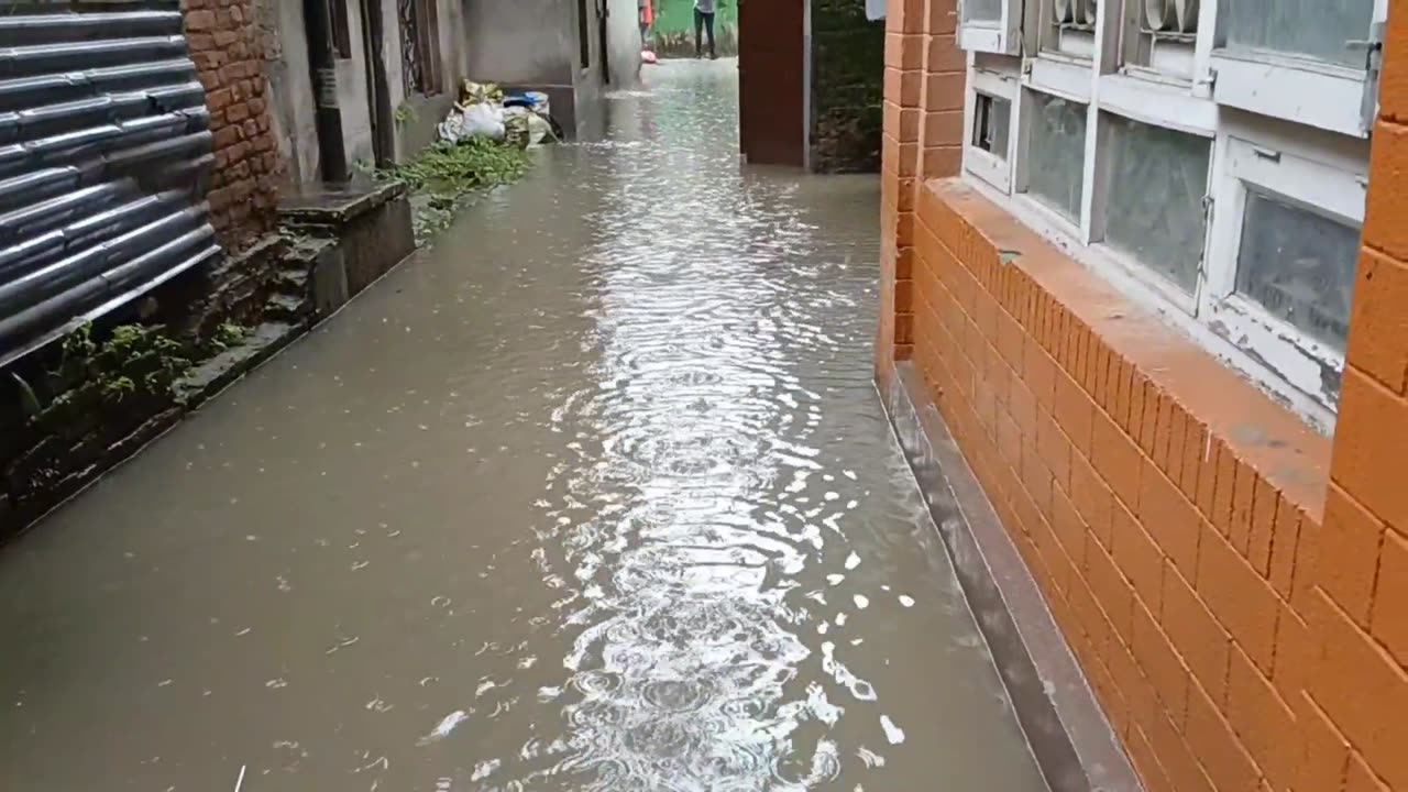 The city of Kathmandu was flooded