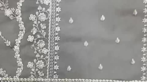 Azure Embroidered Chiffon