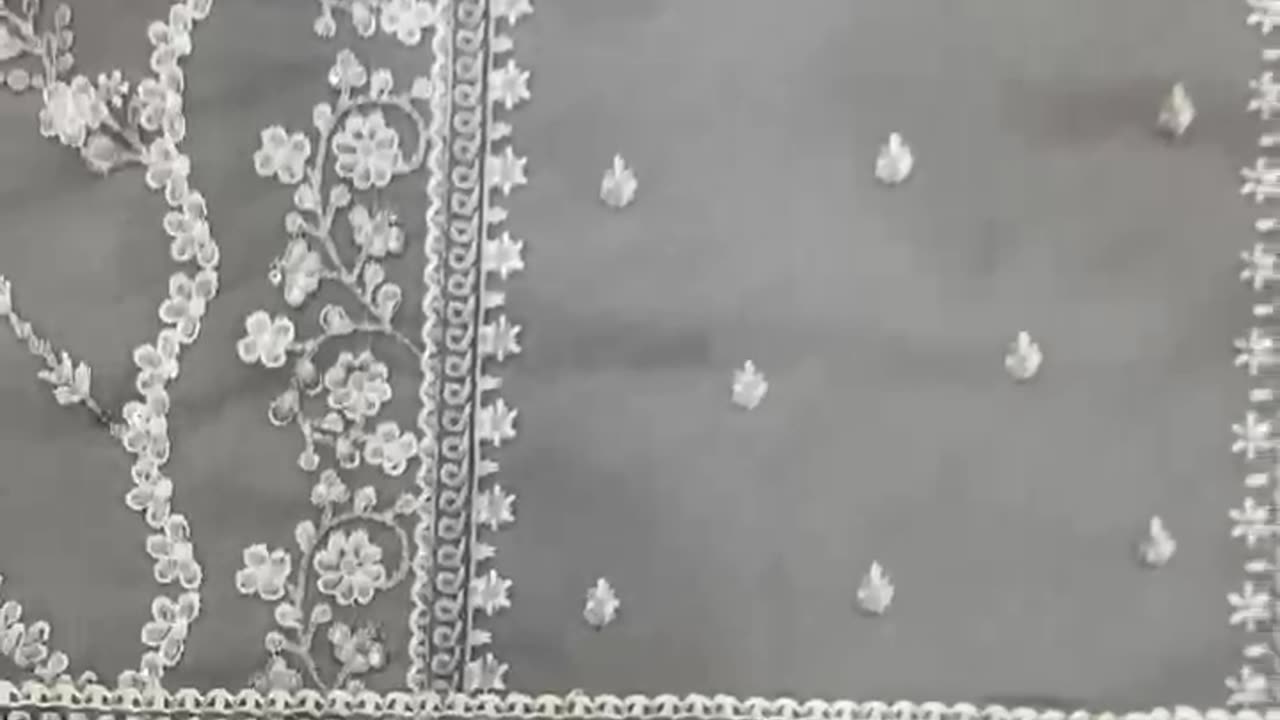 Azure Embroidered Chiffon