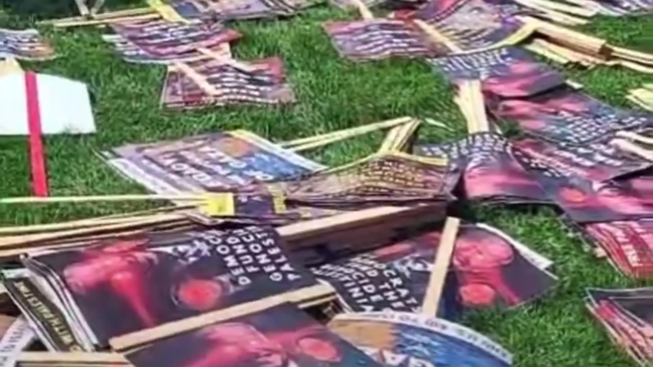 After the protesters left all their trash behind at Union Park, Chicago DNC