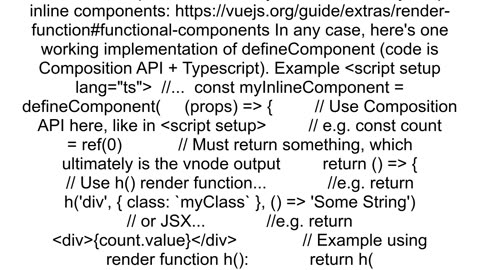 Define and reuse inline component in Vue3