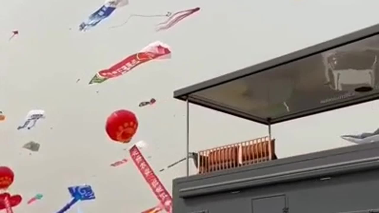 The kite festival has begun in China.