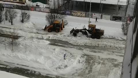 Snow removal in the winter.