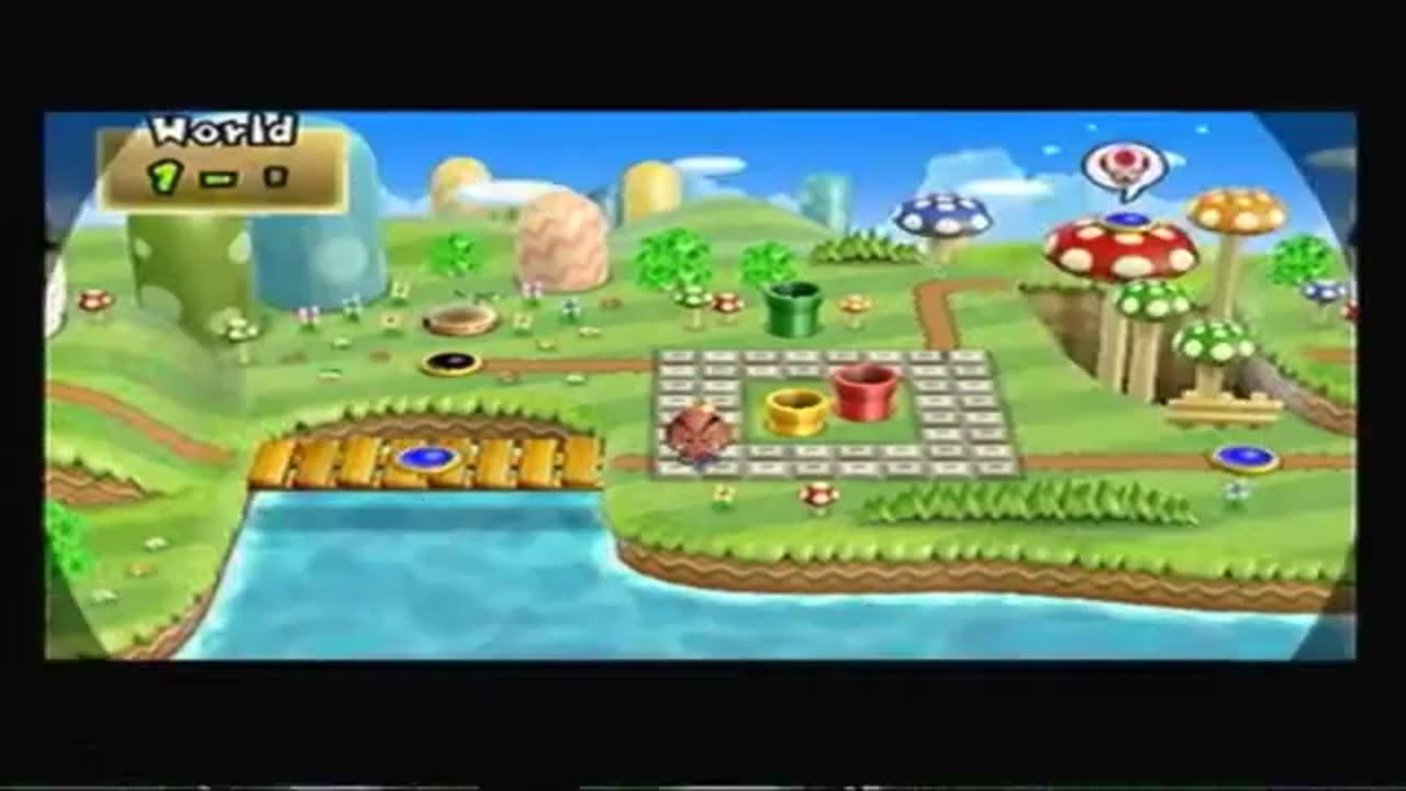 New Super Mario Wii World 1 Mushroom House