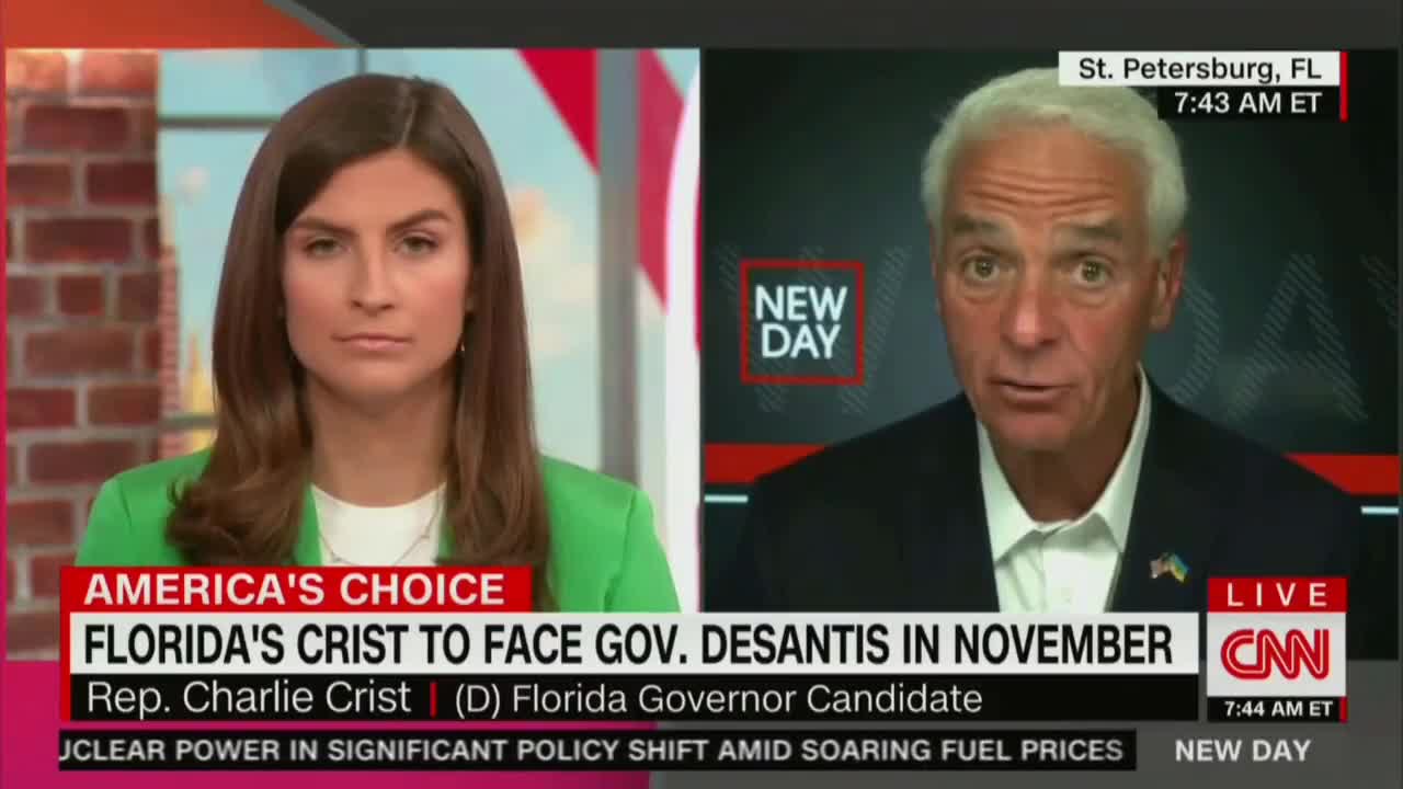 (D) FL Gov. Candidate Charlie Crist: Biden is an “Exceptional” President