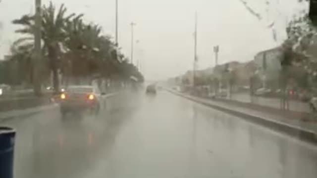 Raining day in Riyadh city